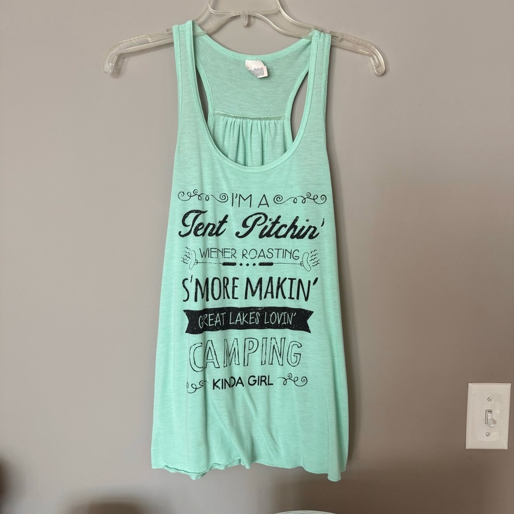 Size M Bella Camping Teal Tank